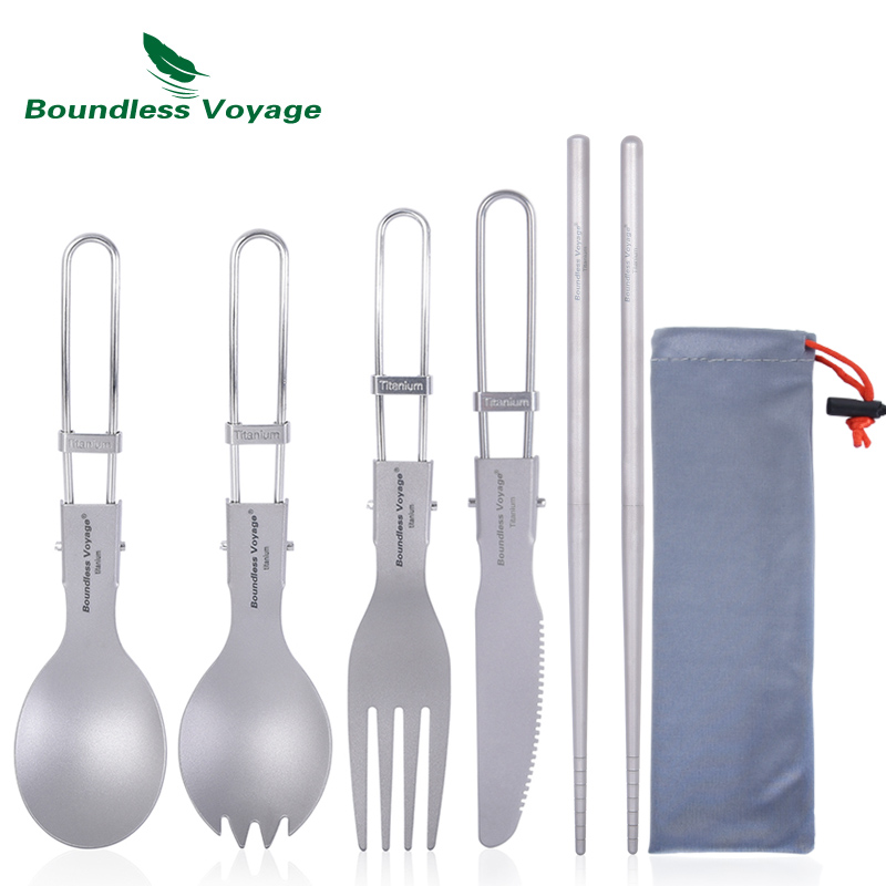 Camp Spork Set - Титановые столовые приборы Boundless Voyage для