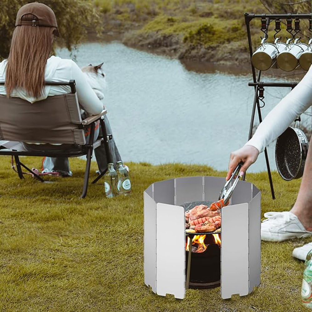 Легкий складной ветрозащитный  – обзор и цена Camping Cooking Set Lightweight
