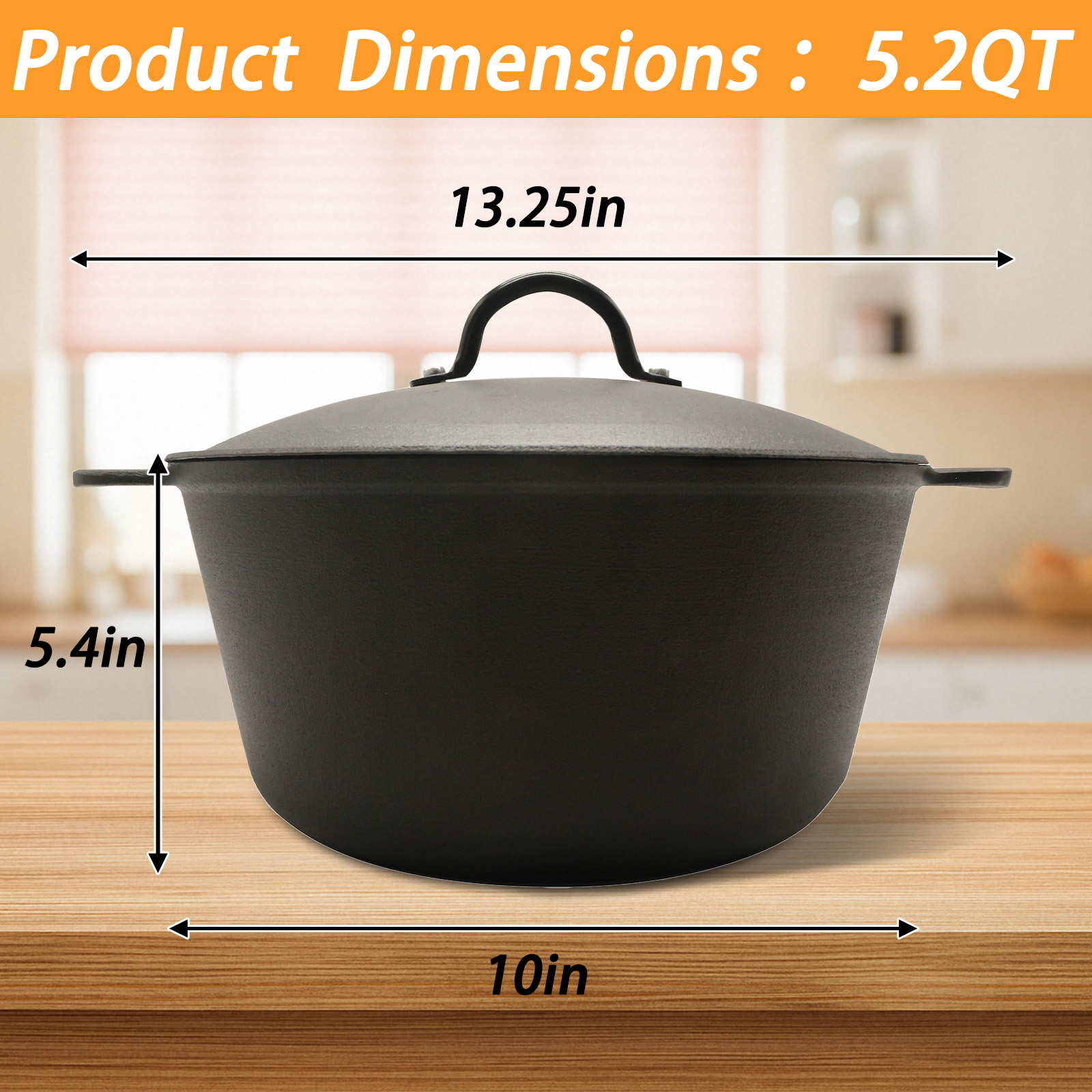Чугунная жаровня HANSMART 5.2Q – обзор и цена Camping Cooking Dutch Oven
